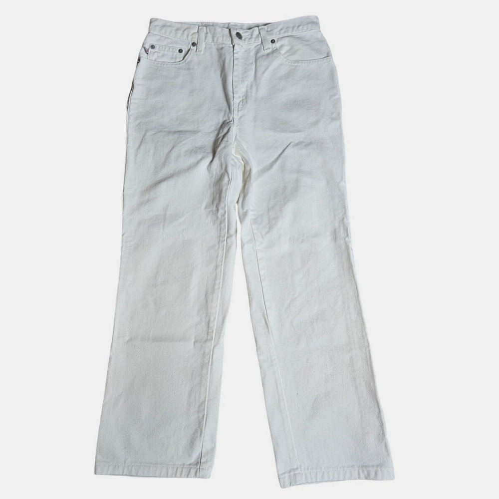 Polo Jeans Co Ralph Lauren Flare Jean Womens White Light Wash Denim Size 8/31‎